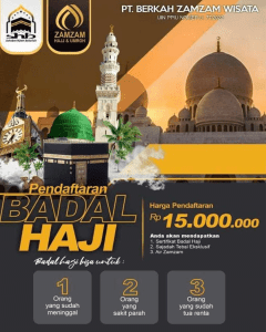 Biaya Badal Haji PT. Berkah ZamZam Wisata